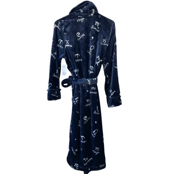 Sonoma Intimates Navy Blue Zodiac Super Soft Cozy Robe Women's Small New Gift - Picture 10 of 10